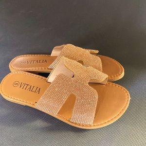 Vitalia Rose Gold Sandals